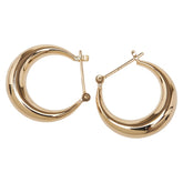 K18YG イエローゴールド フープ ピアス レディース 【中古】